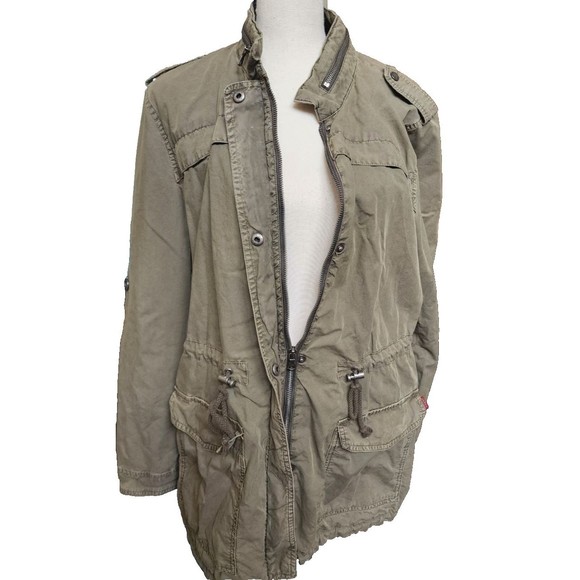 Levi's Utility Jacket Army Green Unisex Size Large - Picture 3 of 11